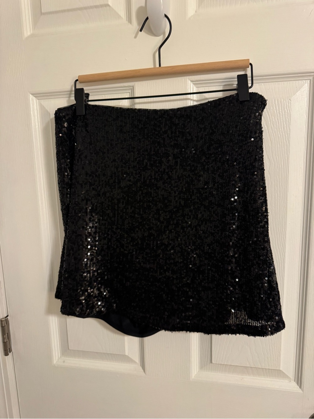 Abercrombie Black Sequin Mini Skort